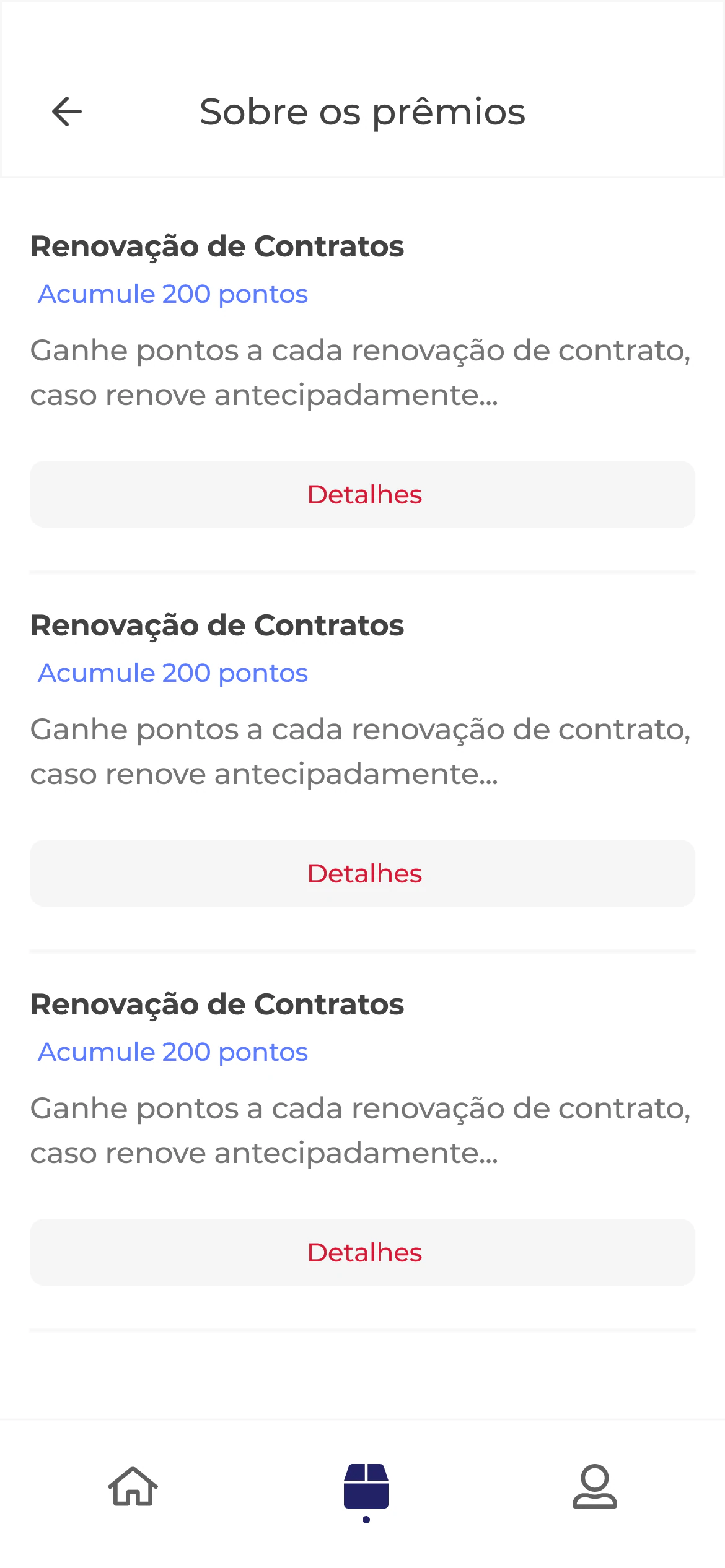 FideliDIWE, telas do app 3